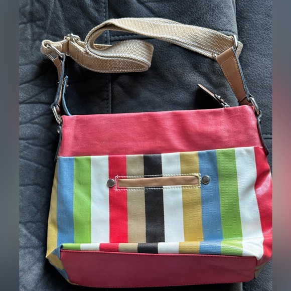 Giani Bernini multicolored striped adjustable bag - Picture 2 of 14